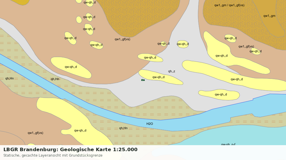 Statische Kartenansicht: LBGR Brandenburg: Geologische Karte 1:25.000