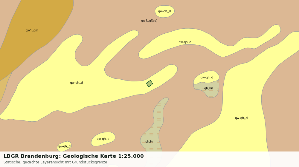 Statische Kartenansicht: LBGR Brandenburg: Geologische Karte 1:25.000