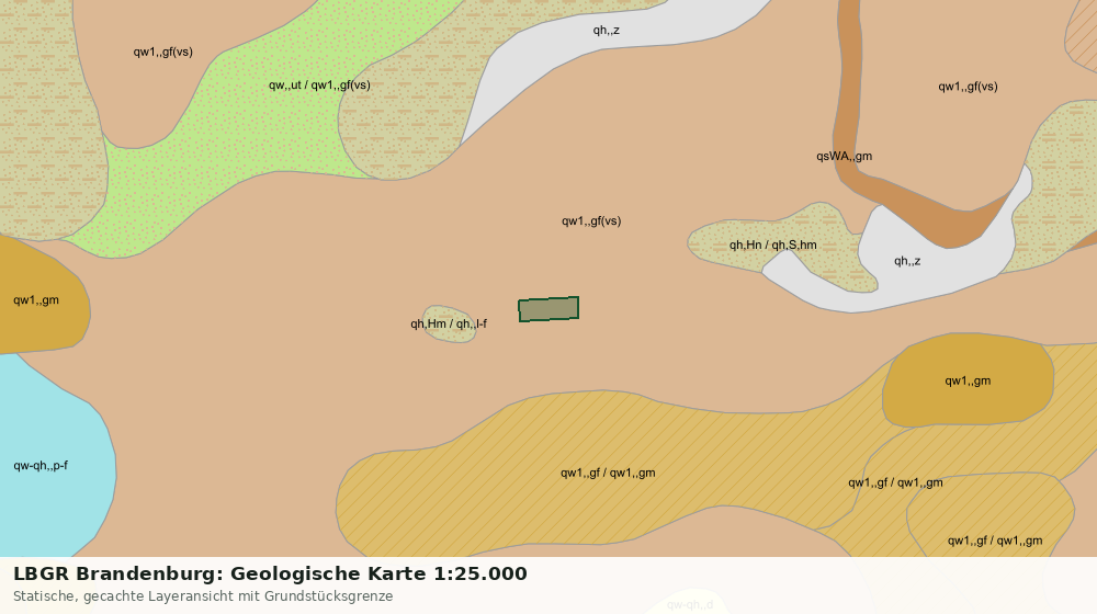 Statische Kartenansicht: LBGR Brandenburg: Geologische Karte 1:25.000
