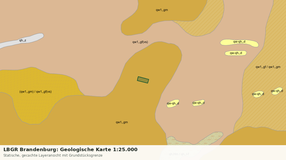 Statische Kartenansicht: LBGR Brandenburg: Geologische Karte 1:25.000