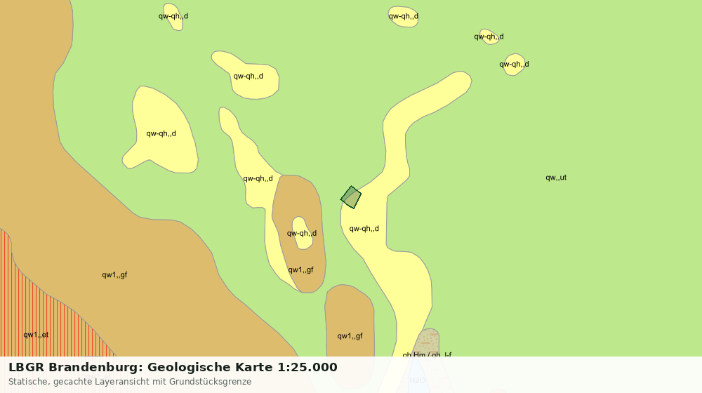 Statische Kartenansicht: LBGR Brandenburg: Geologische Karte 1:25.000
