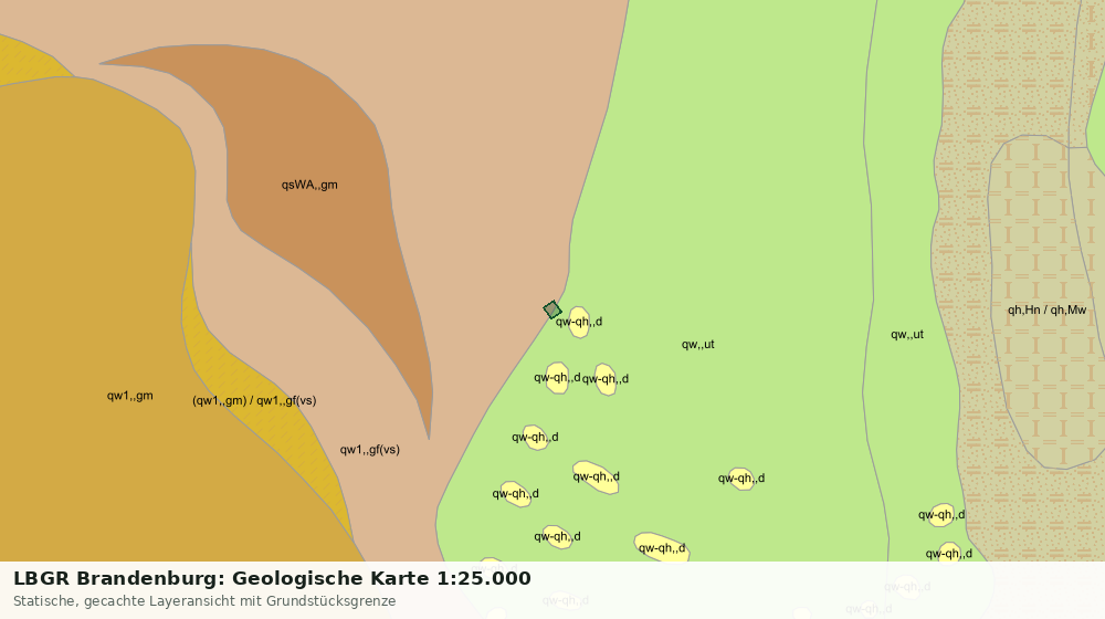 Statische Kartenansicht: LBGR Brandenburg: Geologische Karte 1:25.000