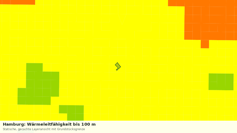 Statische Kartenansicht: Hamburg: Wärmeleitfähigkeit bis 100 m
