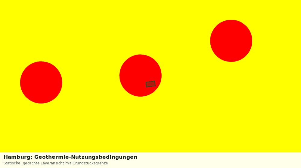 Statische Kartenansicht: Hamburg: Geothermie-Nutzungsbedingungen