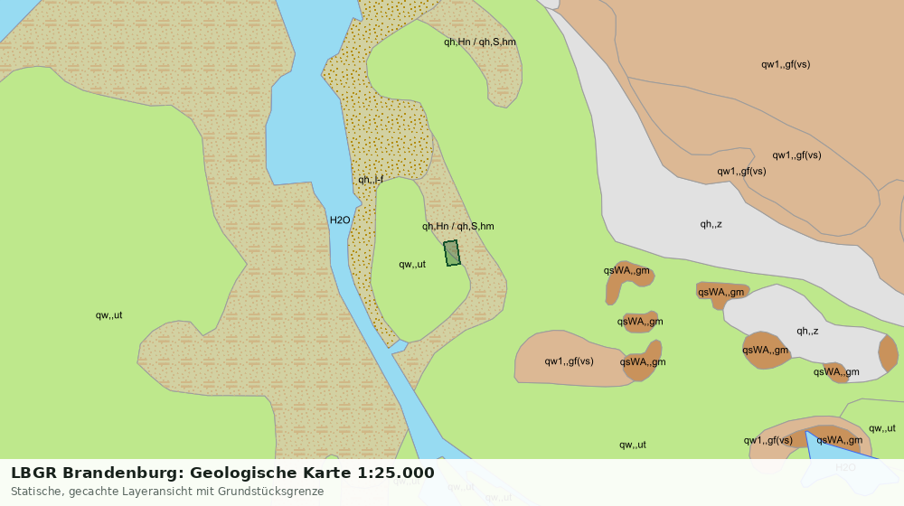 Statische Kartenansicht: LBGR Brandenburg: Geologische Karte 1:25.000