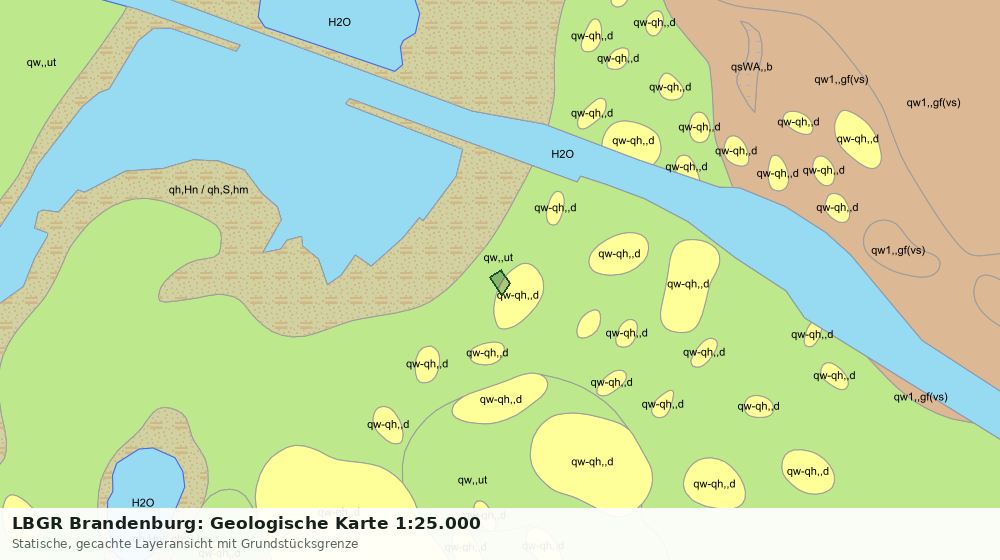 Statische Kartenansicht: LBGR Brandenburg: Geologische Karte 1:25.000