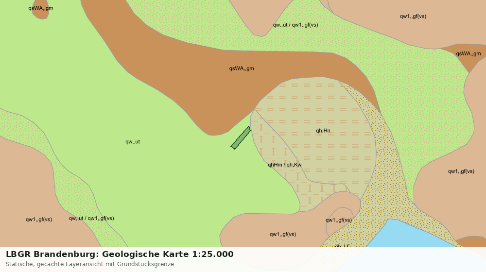 Statische Kartenansicht: LBGR Brandenburg: Geologische Karte 1:25.000