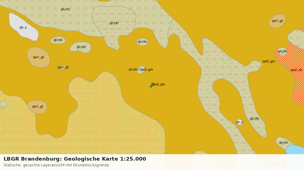 Statische Kartenansicht: LBGR Brandenburg: Geologische Karte 1:25.000