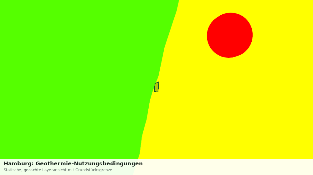 Statische Kartenansicht: Hamburg: Geothermie-Nutzungsbedingungen