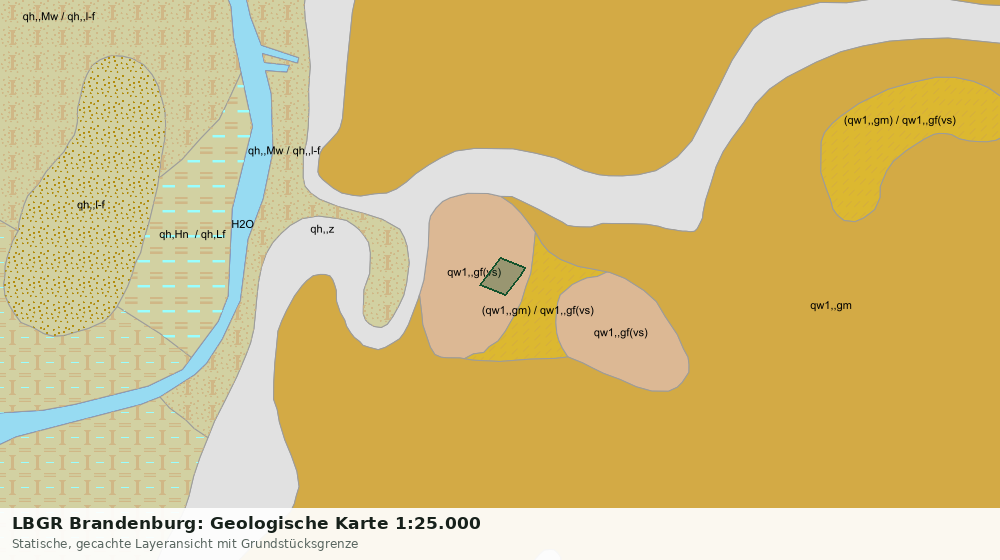 Statische Kartenansicht: LBGR Brandenburg: Geologische Karte 1:25.000