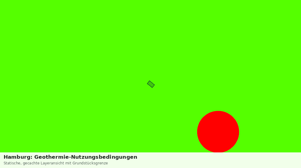 Statische Kartenansicht: Hamburg: Geothermie-Nutzungsbedingungen