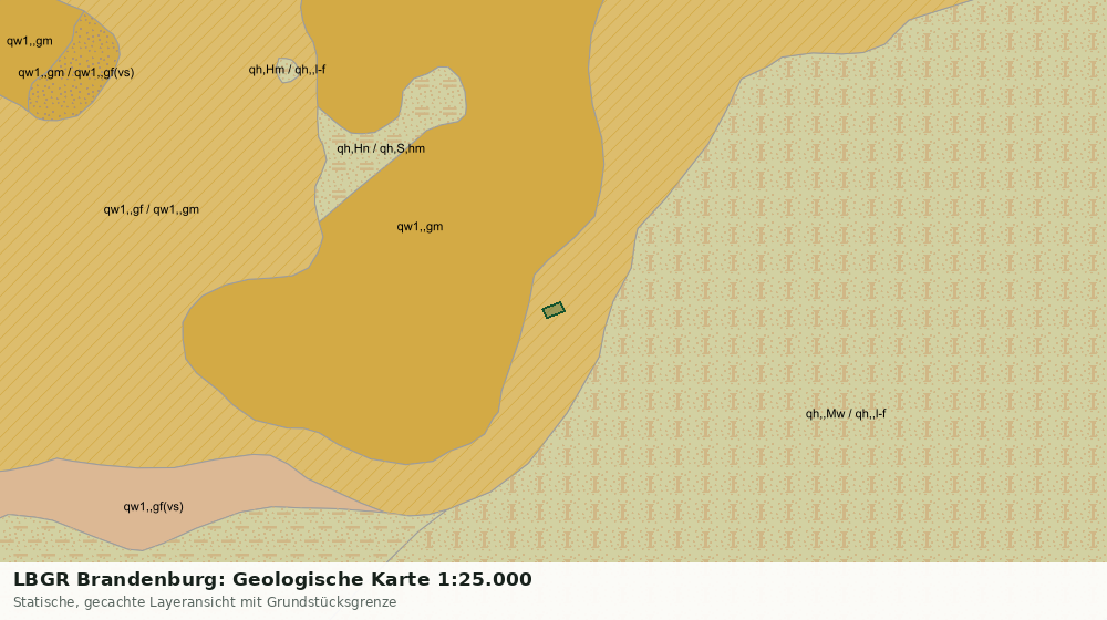 Statische Kartenansicht: LBGR Brandenburg: Geologische Karte 1:25.000