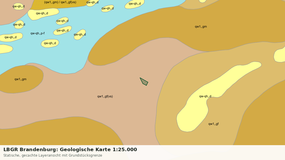 Statische Kartenansicht: LBGR Brandenburg: Geologische Karte 1:25.000