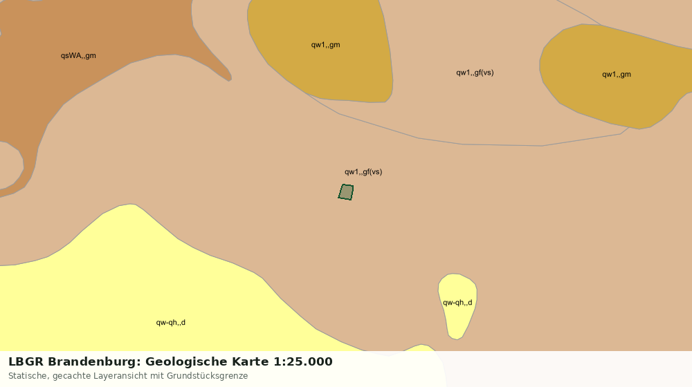 Statische Kartenansicht: LBGR Brandenburg: Geologische Karte 1:25.000