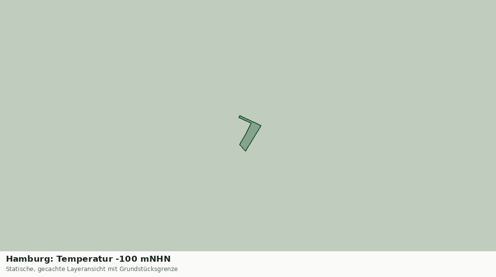 Statische Kartenansicht: Hamburg: Temperatur -100 mNHN