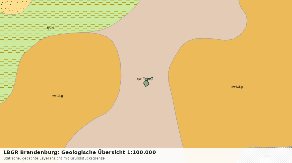 Statische Kartenansicht: LBGR Brandenburg: Geologische Übersicht 1:100.000