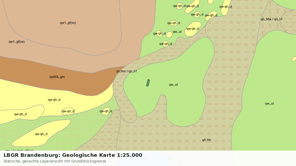 Statische Kartenansicht: LBGR Brandenburg: Geologische Karte 1:25.000