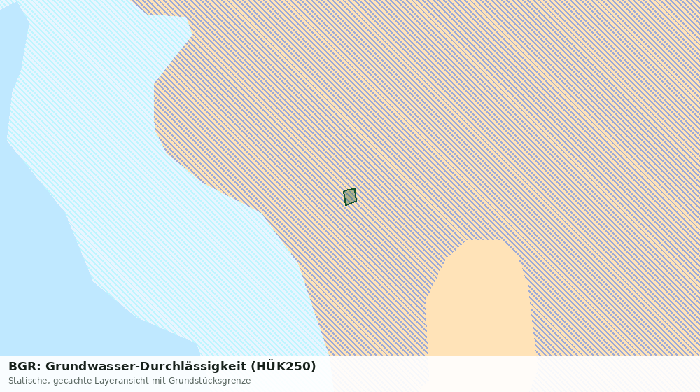 Statische Kartenansicht: BGR: Grundwasser-Durchlässigkeit (HÜK250)