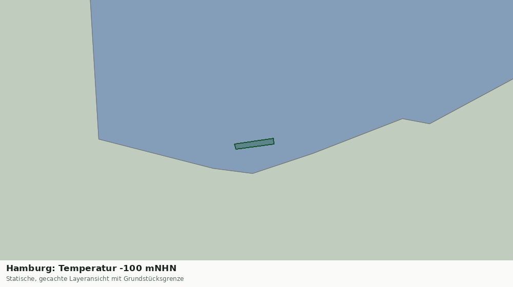 Statische Kartenansicht: Hamburg: Temperatur -100 mNHN