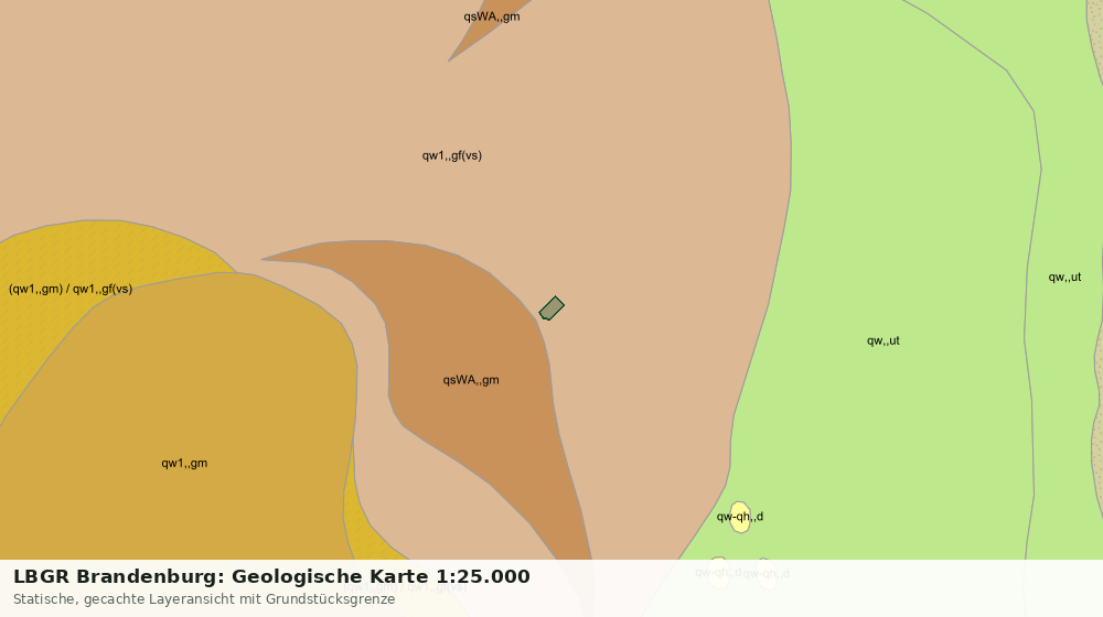 Statische Kartenansicht: LBGR Brandenburg: Geologische Karte 1:25.000