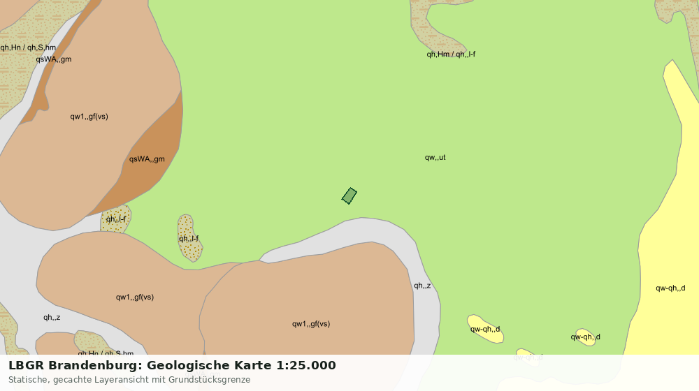 Statische Kartenansicht: LBGR Brandenburg: Geologische Karte 1:25.000