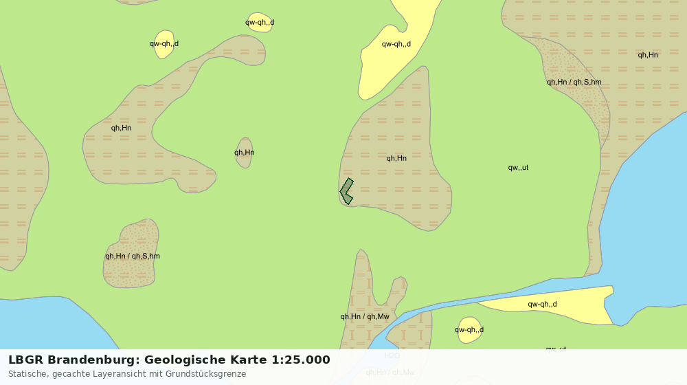 Statische Kartenansicht: LBGR Brandenburg: Geologische Karte 1:25.000