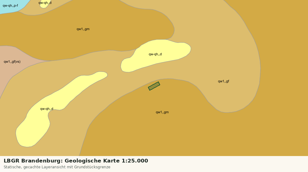 Statische Kartenansicht: LBGR Brandenburg: Geologische Karte 1:25.000