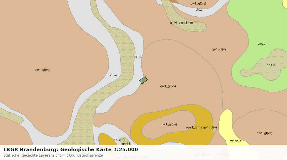 Statische Kartenansicht: LBGR Brandenburg: Geologische Karte 1:25.000
