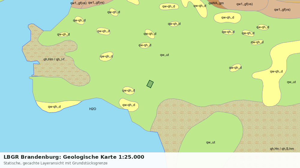 Statische Kartenansicht: LBGR Brandenburg: Geologische Karte 1:25.000