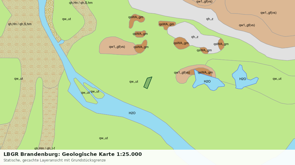 Statische Kartenansicht: LBGR Brandenburg: Geologische Karte 1:25.000