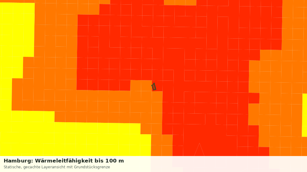 Statische Kartenansicht: Hamburg: Wärmeleitfähigkeit bis 100 m