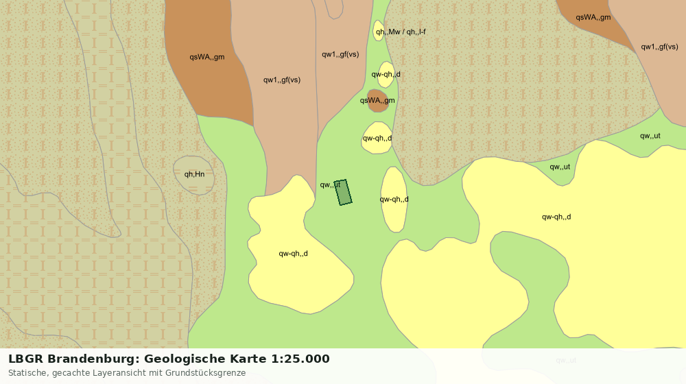 Statische Kartenansicht: LBGR Brandenburg: Geologische Karte 1:25.000