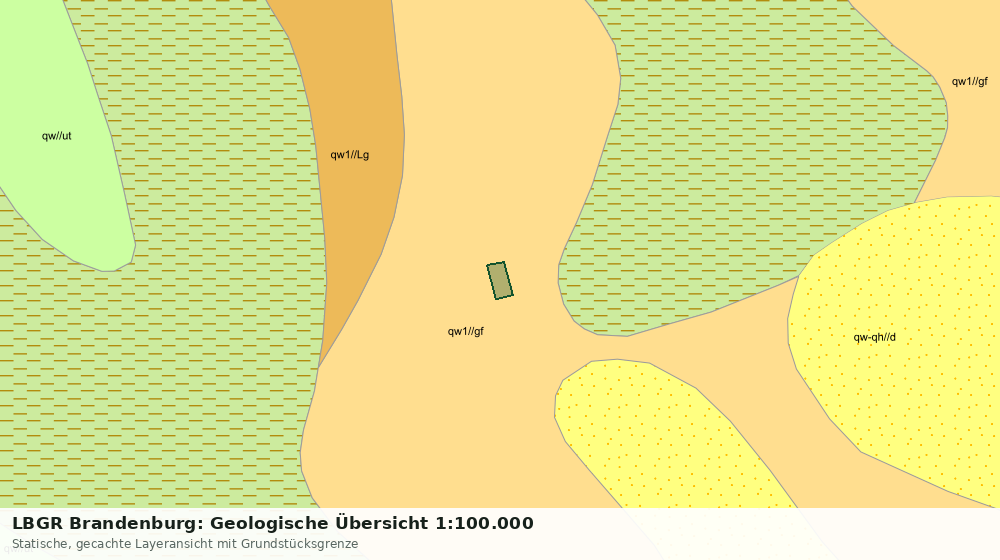 Statische Kartenansicht: LBGR Brandenburg: Geologische Übersicht 1:100.000