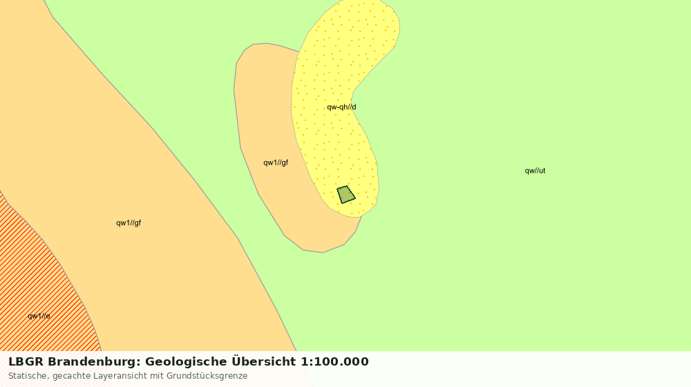 Statische Kartenansicht: LBGR Brandenburg: Geologische Übersicht 1:100.000