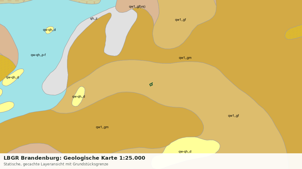 Statische Kartenansicht: LBGR Brandenburg: Geologische Karte 1:25.000
