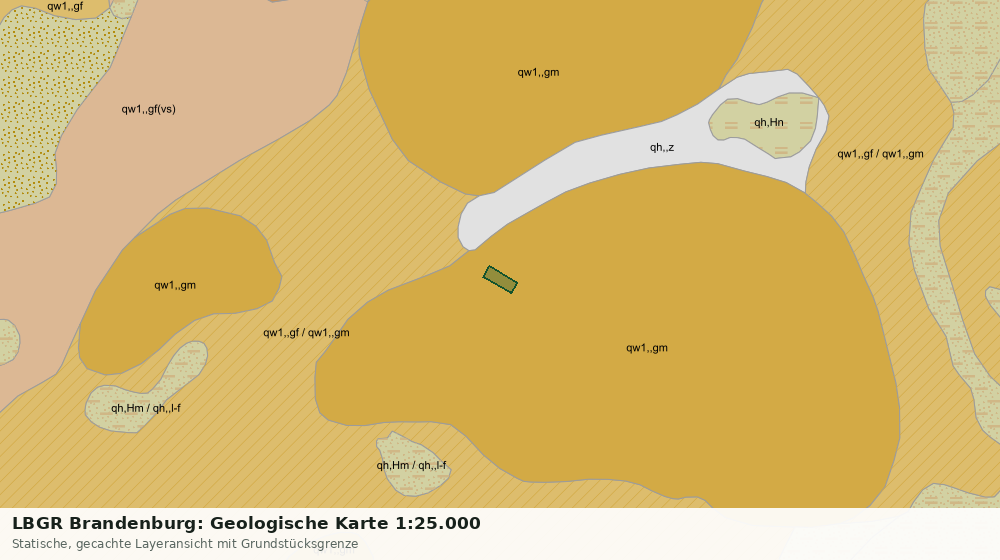 Statische Kartenansicht: LBGR Brandenburg: Geologische Karte 1:25.000