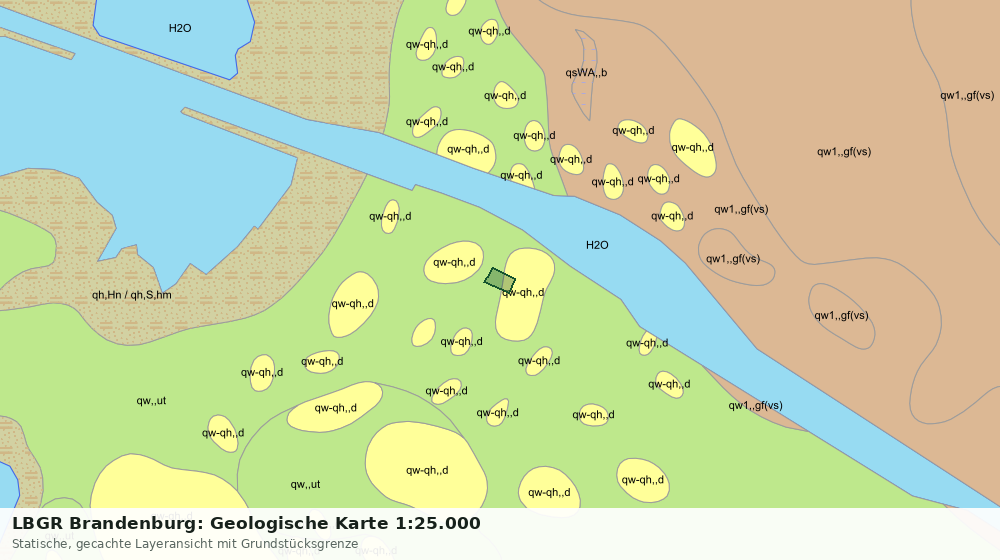 Statische Kartenansicht: LBGR Brandenburg: Geologische Karte 1:25.000