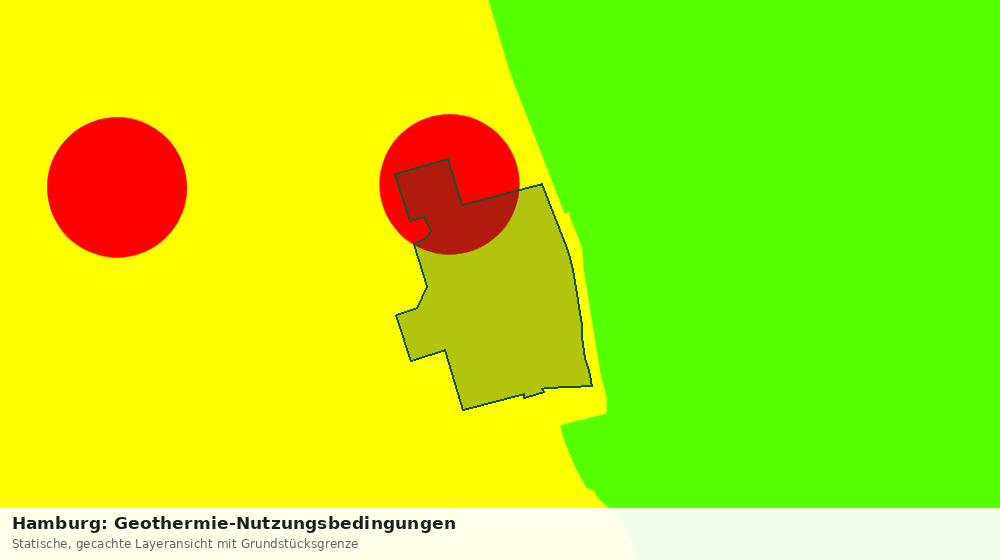 Statische Kartenansicht: Hamburg: Geothermie-Nutzungsbedingungen