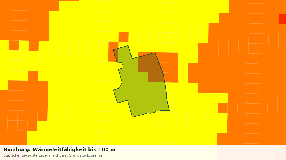 Statische Kartenansicht: Hamburg: Wärmeleitfähigkeit bis 100 m