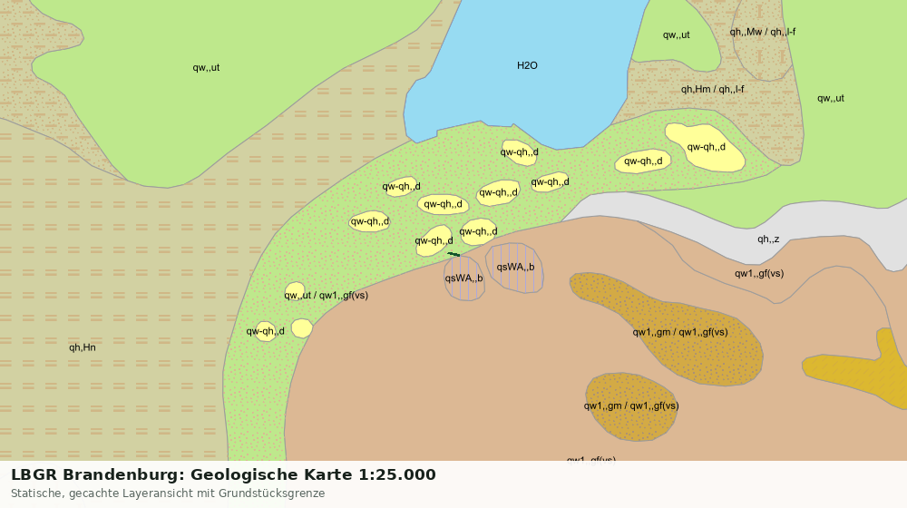 Statische Kartenansicht: LBGR Brandenburg: Geologische Karte 1:25.000