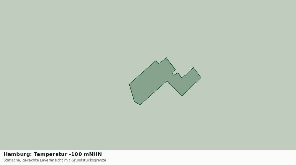 Statische Kartenansicht: Hamburg: Temperatur -100 mNHN