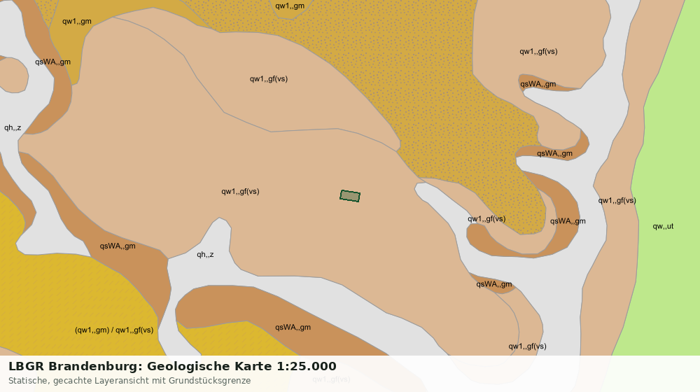 Statische Kartenansicht: LBGR Brandenburg: Geologische Karte 1:25.000