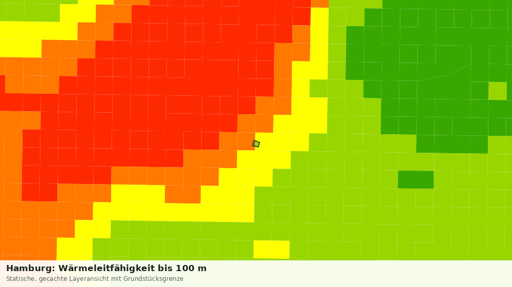 Statische Kartenansicht: Hamburg: Wärmeleitfähigkeit bis 100 m