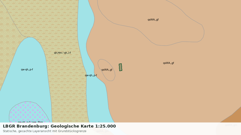Statische Kartenansicht: LBGR Brandenburg: Geologische Karte 1:25.000