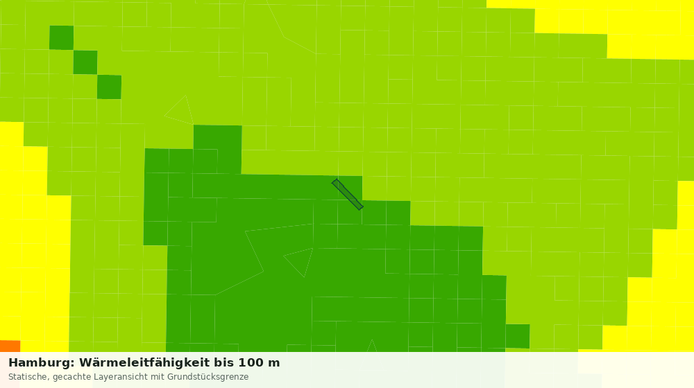 Statische Kartenansicht: Hamburg: Wärmeleitfähigkeit bis 100 m