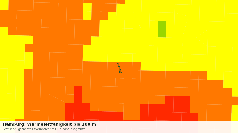 Statische Kartenansicht: Hamburg: Wärmeleitfähigkeit bis 100 m