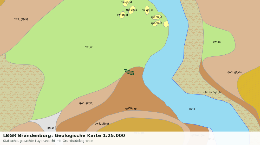 Statische Kartenansicht: LBGR Brandenburg: Geologische Karte 1:25.000