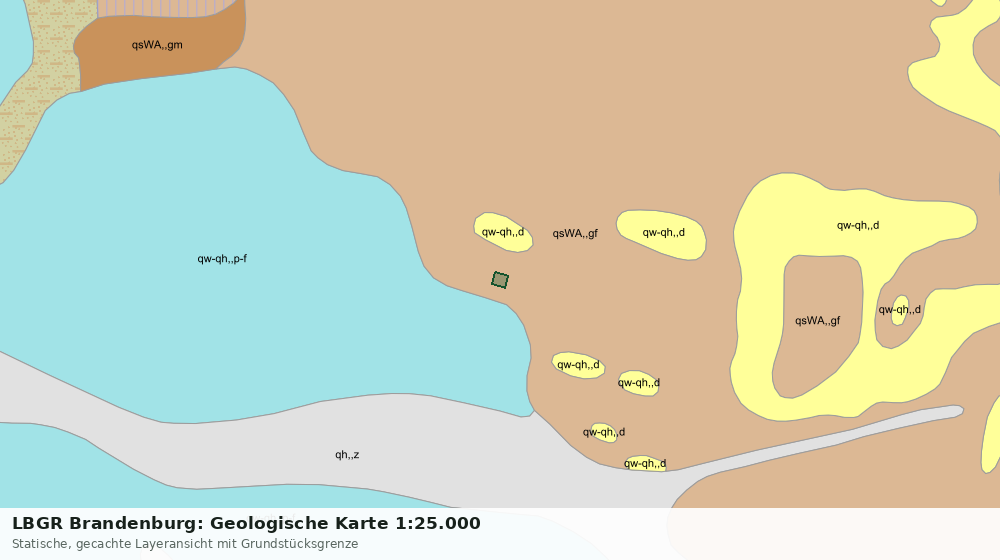 Statische Kartenansicht: LBGR Brandenburg: Geologische Karte 1:25.000