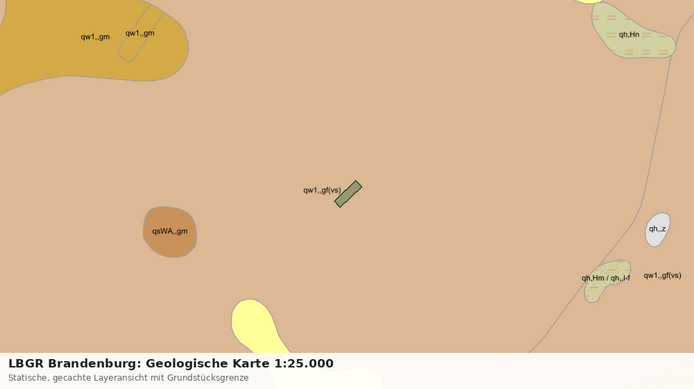 Statische Kartenansicht: LBGR Brandenburg: Geologische Karte 1:25.000