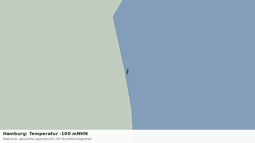 Statische Kartenansicht: Hamburg: Temperatur -100 mNHN